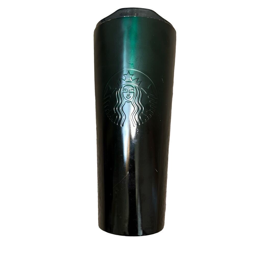Starbucks 2020 Holiday Dark Green Black Gradient Ombre 24 Oz Metal Tumbler